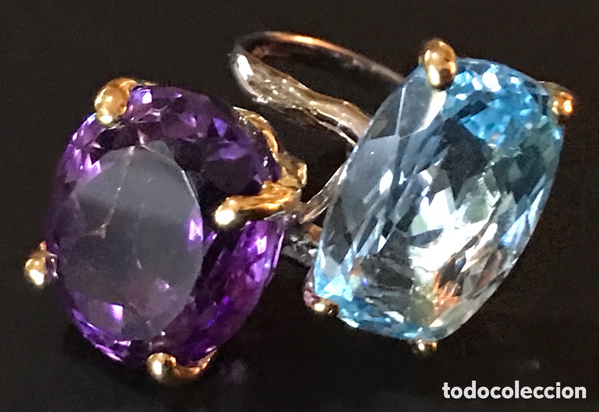 Joyeria: Anillo gemas topacio y amatista - Foto 14