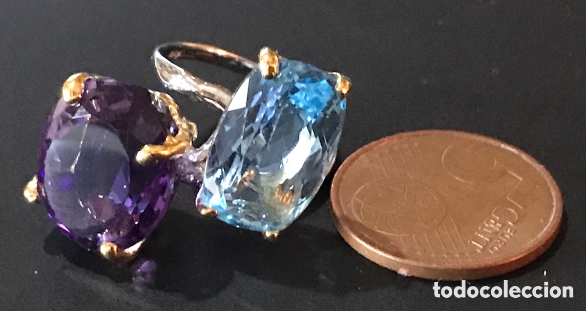 Joyeria: Anillo gemas topacio y amatista - Foto 15