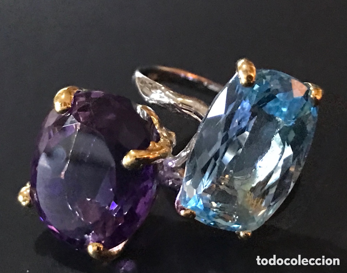Joyeria: Anillo gemas topacio y amatista - Foto 19