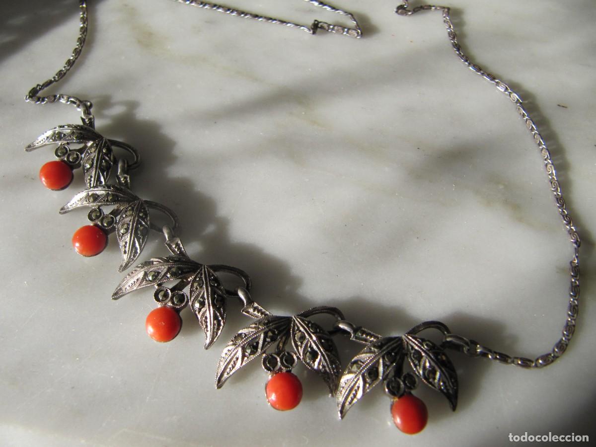 Joyeria: gargantilla plata y coral - Foto 1