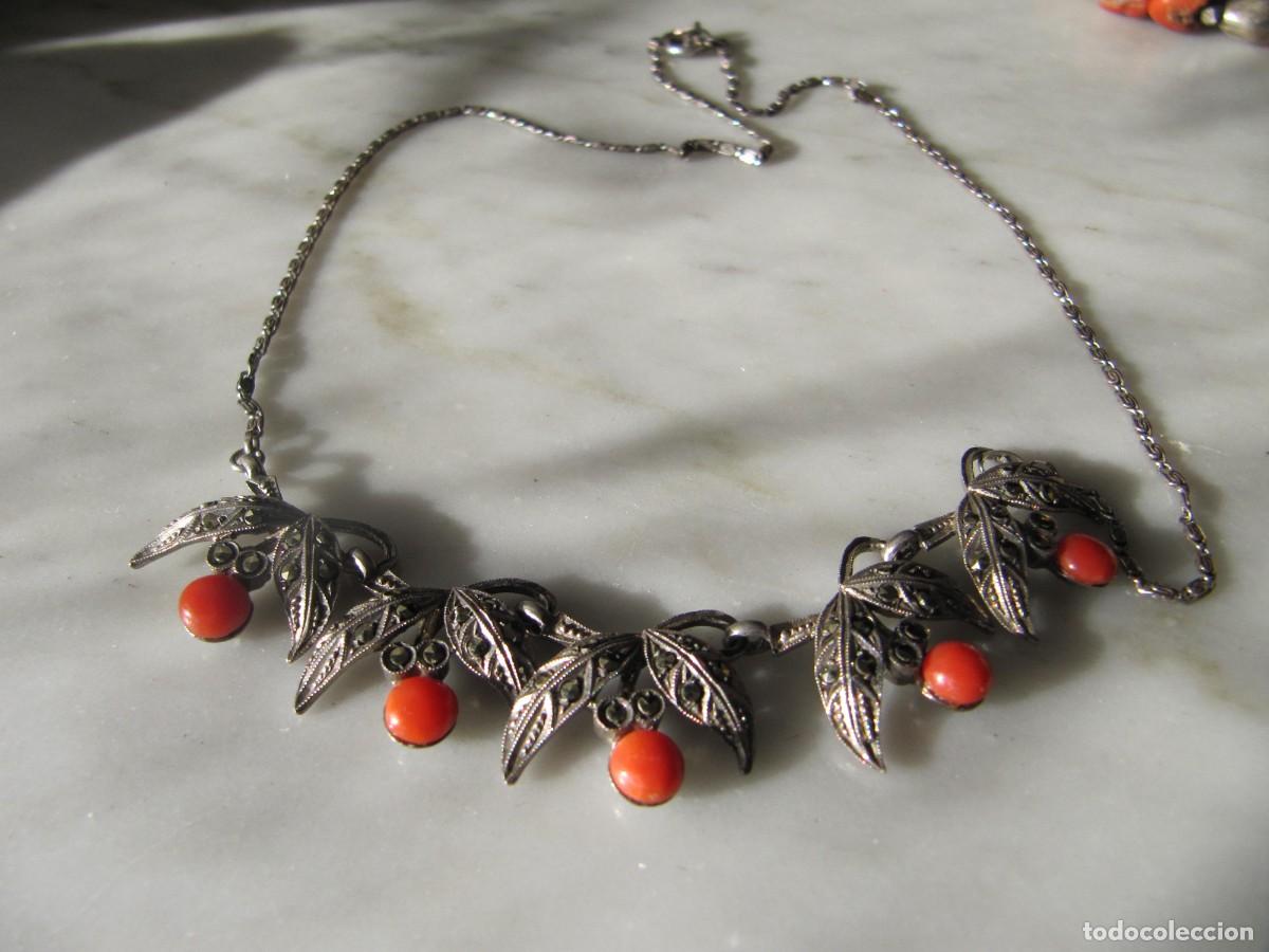 Joyeria: gargantilla plata y coral - Foto 2