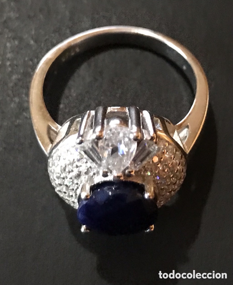 Joyeria: Anillo plata de ley y zafiro - Foto 3