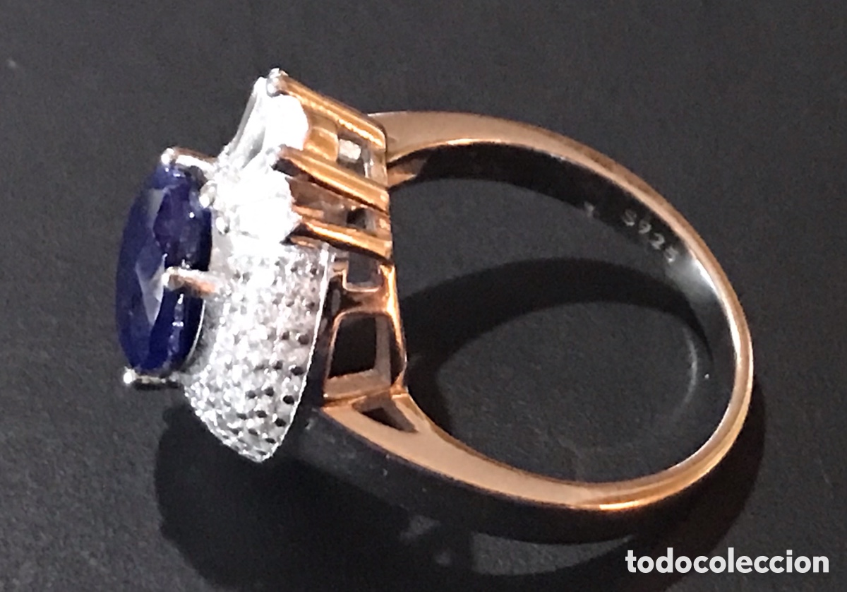 Joyeria: Anillo plata de ley y zafiro - Foto 4