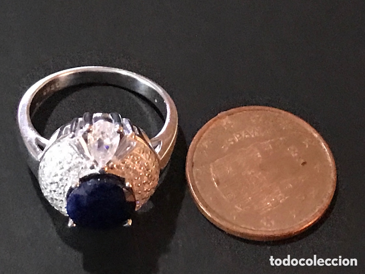 Joyeria: Anillo plata de ley y zafiro - Foto 8