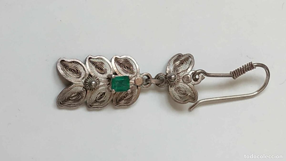 Joyeria: pendientes de plata y esmeralda - Foto 5