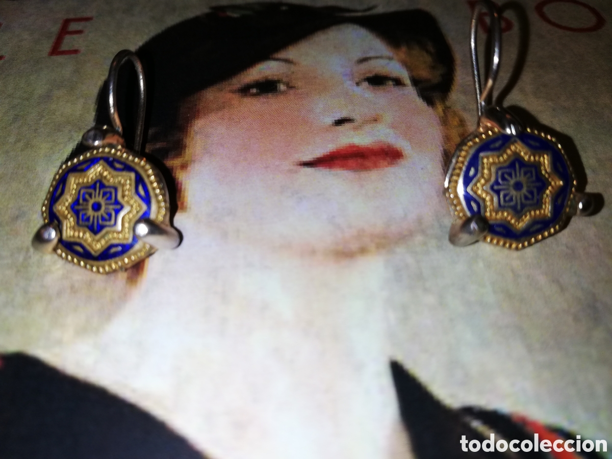 Joyeria: ANTIGUOS PENDIENTES ESMALTADOS - Foto 2
