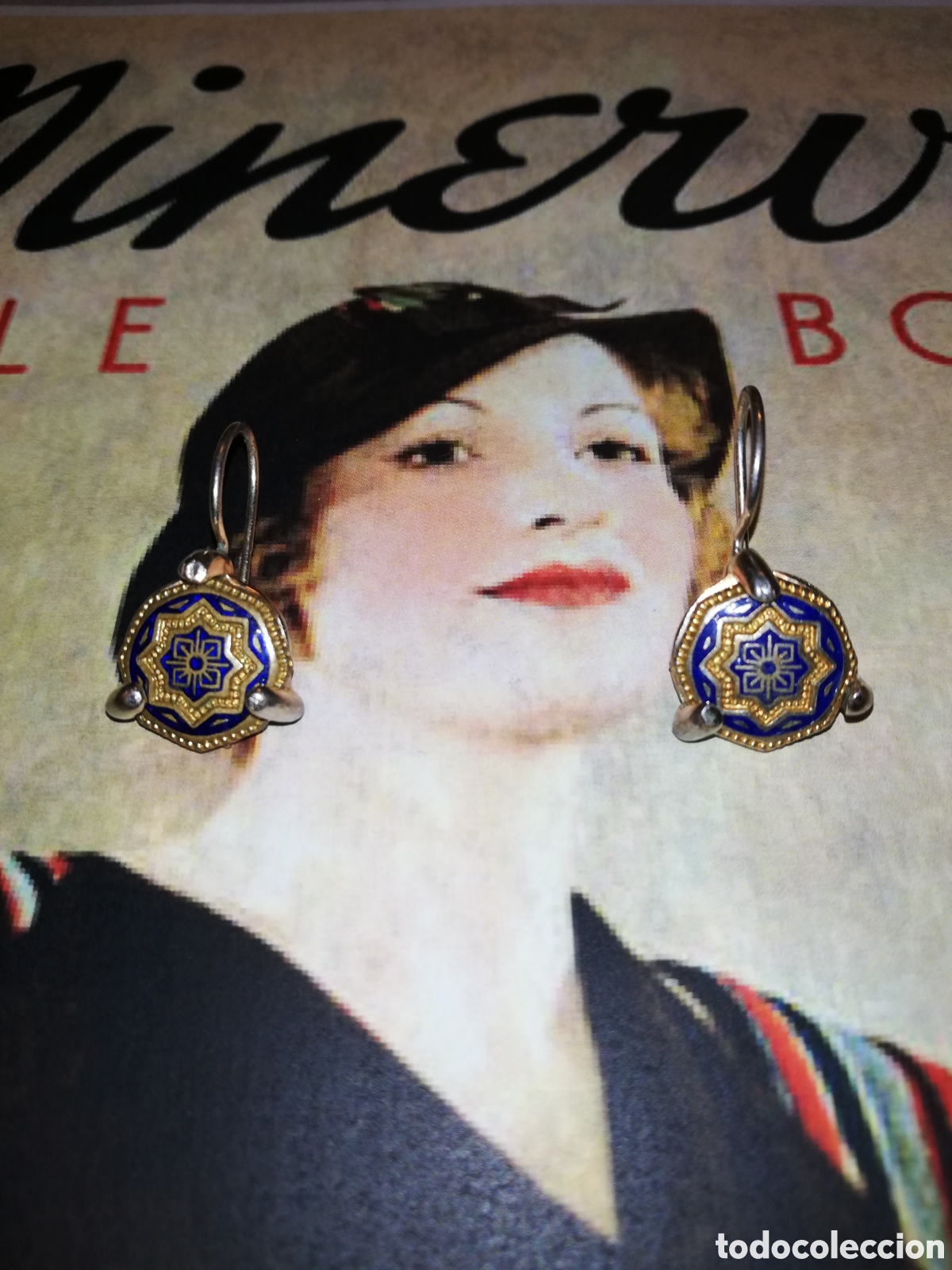 Joyeria: ANTIGUOS PENDIENTES ESMALTADOS - Foto 4