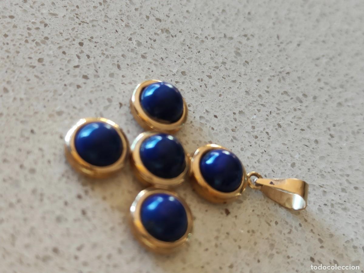 Joyeria: CRUZ EN ORO DE 18K Y LAPISL&Aacute;ZULI - Foto 2