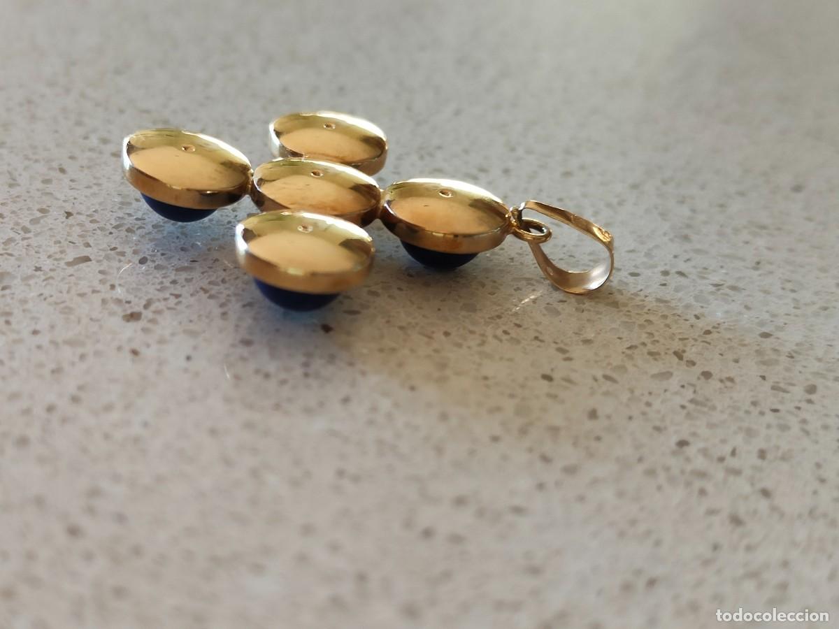 Joyeria: CRUZ EN ORO DE 18K Y LAPISL&Aacute;ZULI - Foto 3