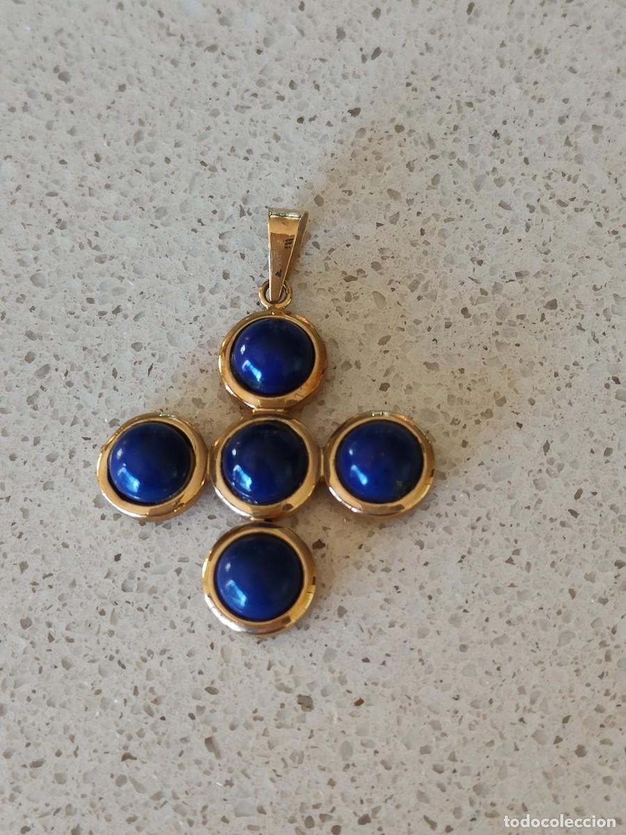 Joyeria: CRUZ EN ORO DE 18K Y LAPISL&Aacute;ZULI - Foto 5