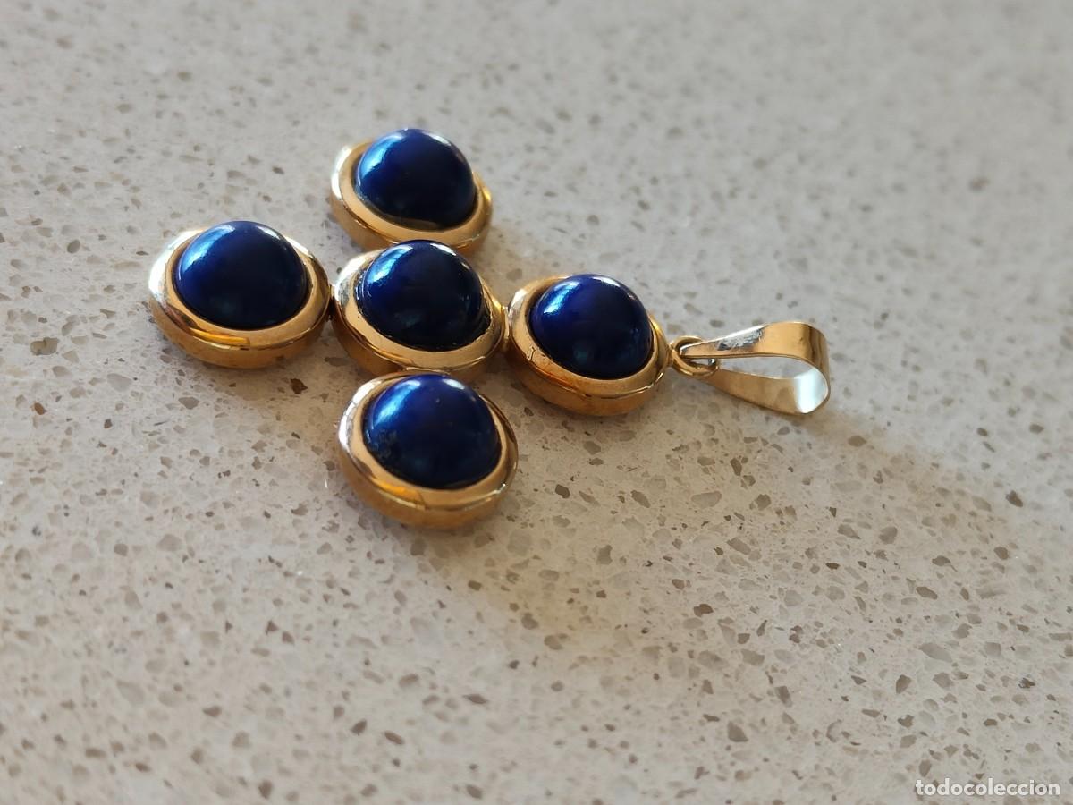 Joyeria: CRUZ EN ORO DE 18K Y LAPISL&Aacute;ZULI - Foto 6