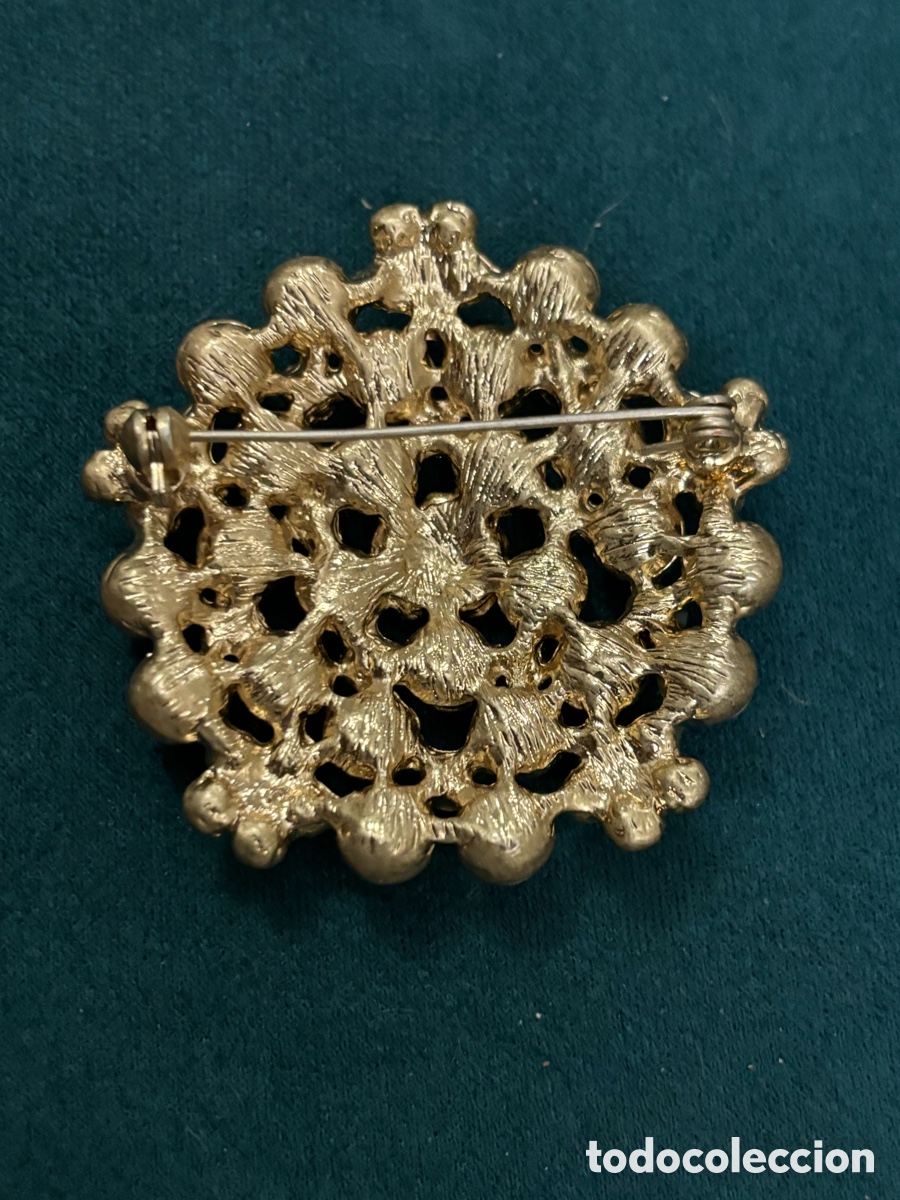 Joyeria: Broche vintage perlas y strass - Foto 2