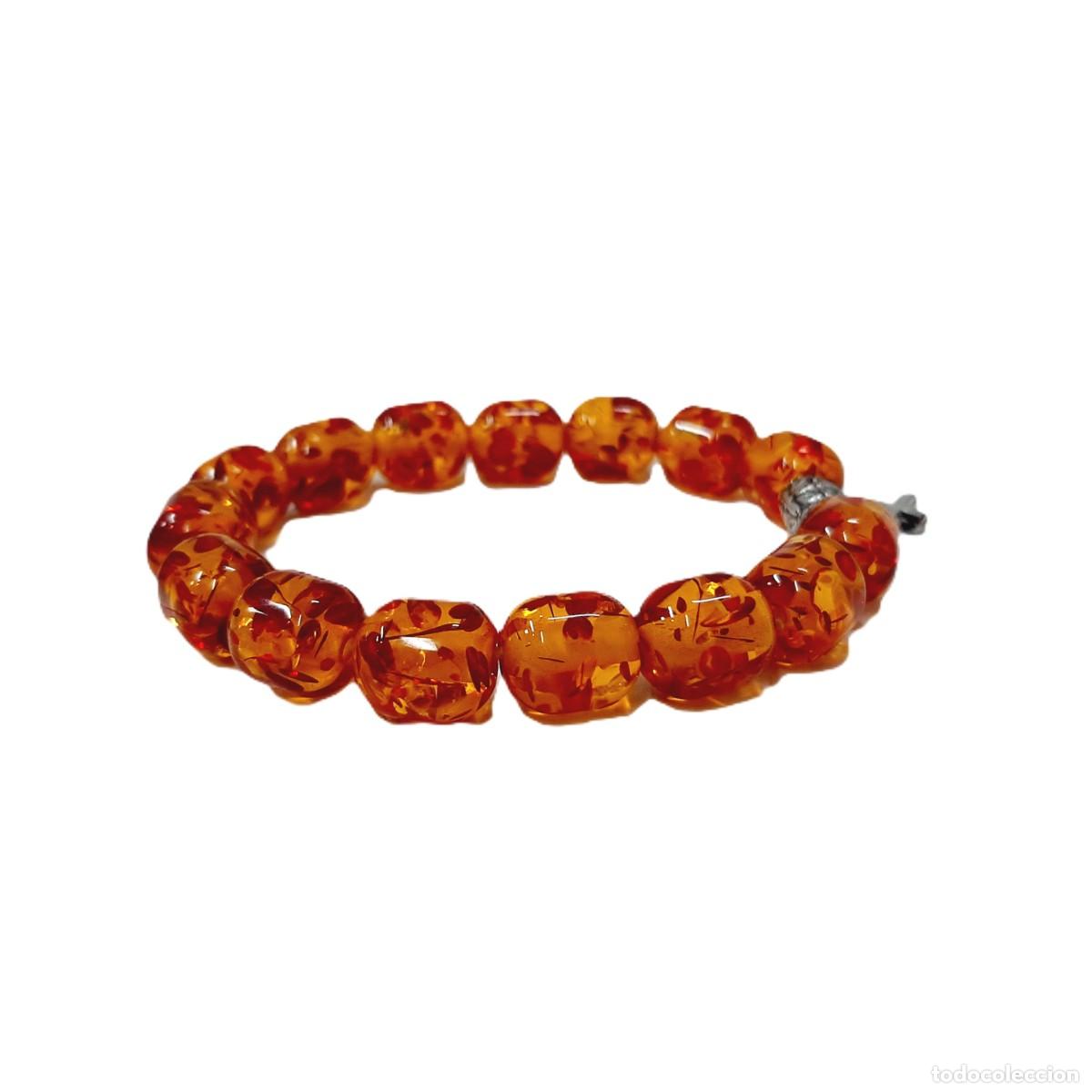 Joyeria: Pulsera de cuentas de imitaci&oacute;n de &aacute;mbar (12.2) - Foto 2