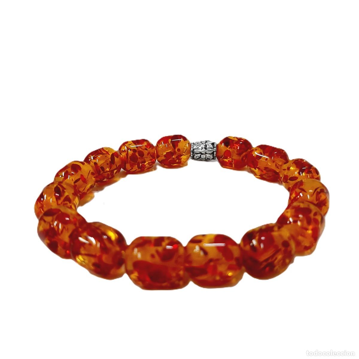 Joyeria: Pulsera de cuentas de imitaci&oacute;n de &aacute;mbar (12.2) - Foto 3