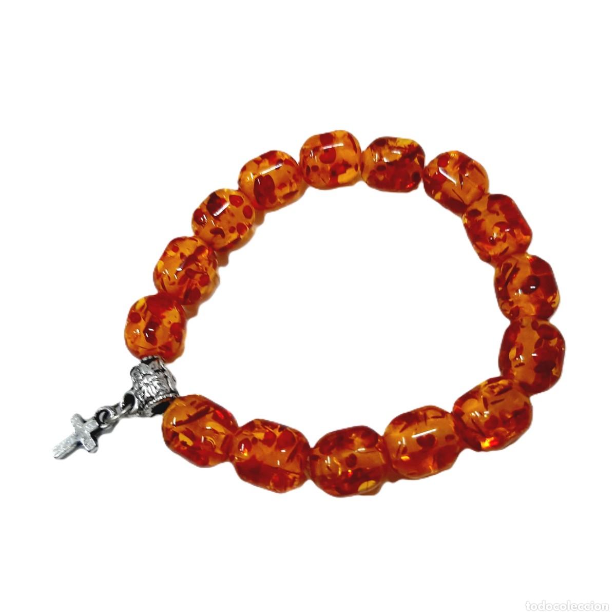Joyeria: Pulsera de cuentas de imitaci&oacute;n de &aacute;mbar (12.2) - Foto 4