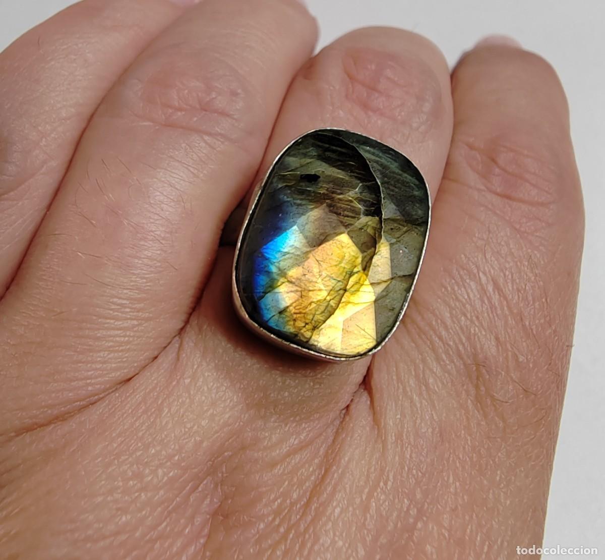 Joyeria: Anillo Labradorita Plata de Ley - Foto 1