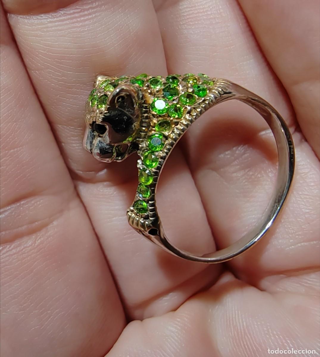 Joyeria: Anillo Plata de Ley y Tsavoritas Leopardo - Foto 3