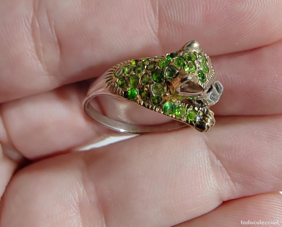 Joyeria: Anillo Plata de Ley y Tsavoritas Leopardo - Foto 4