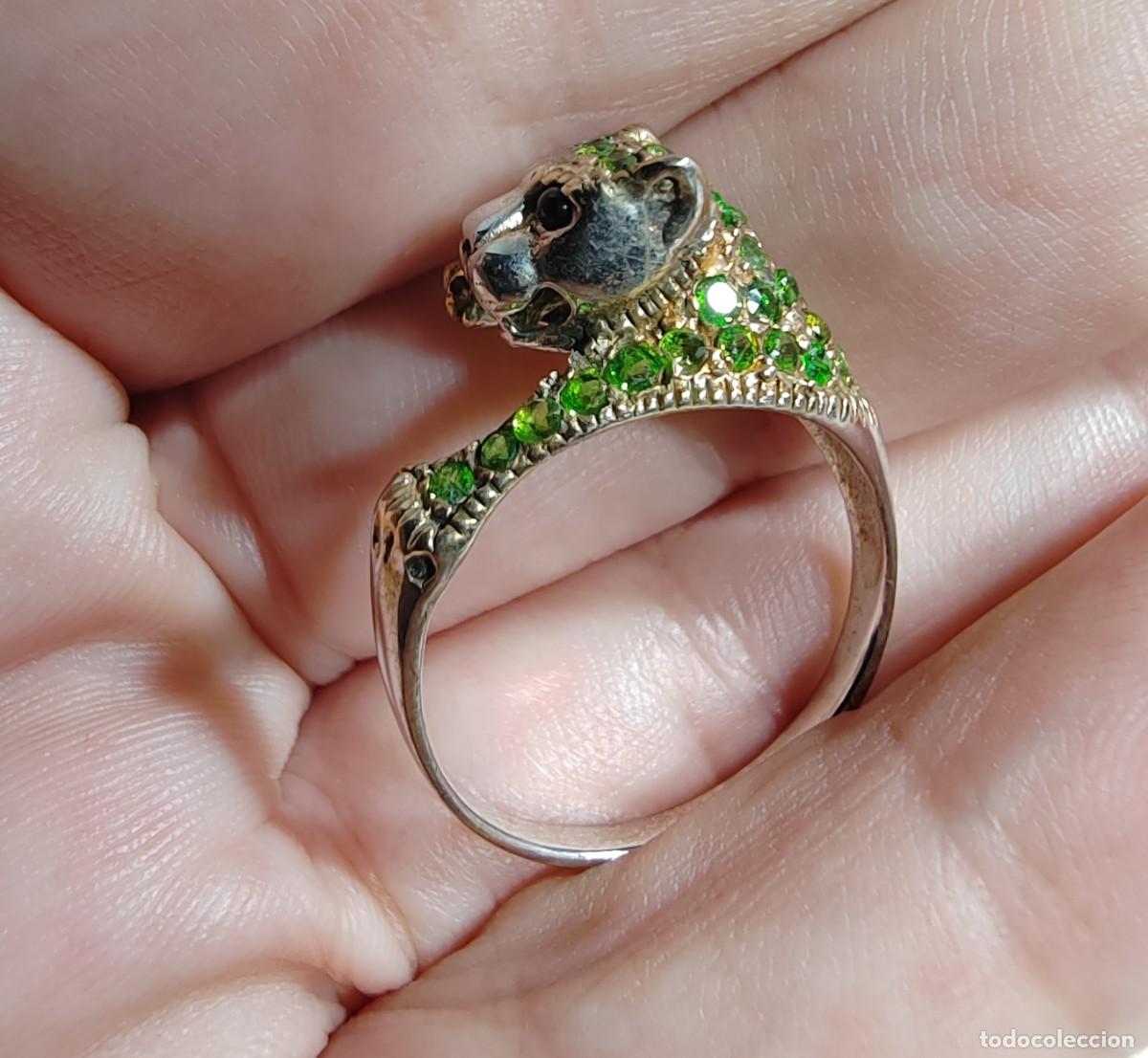Joyeria: Anillo Plata de Ley y Tsavoritas Leopardo - Foto 8