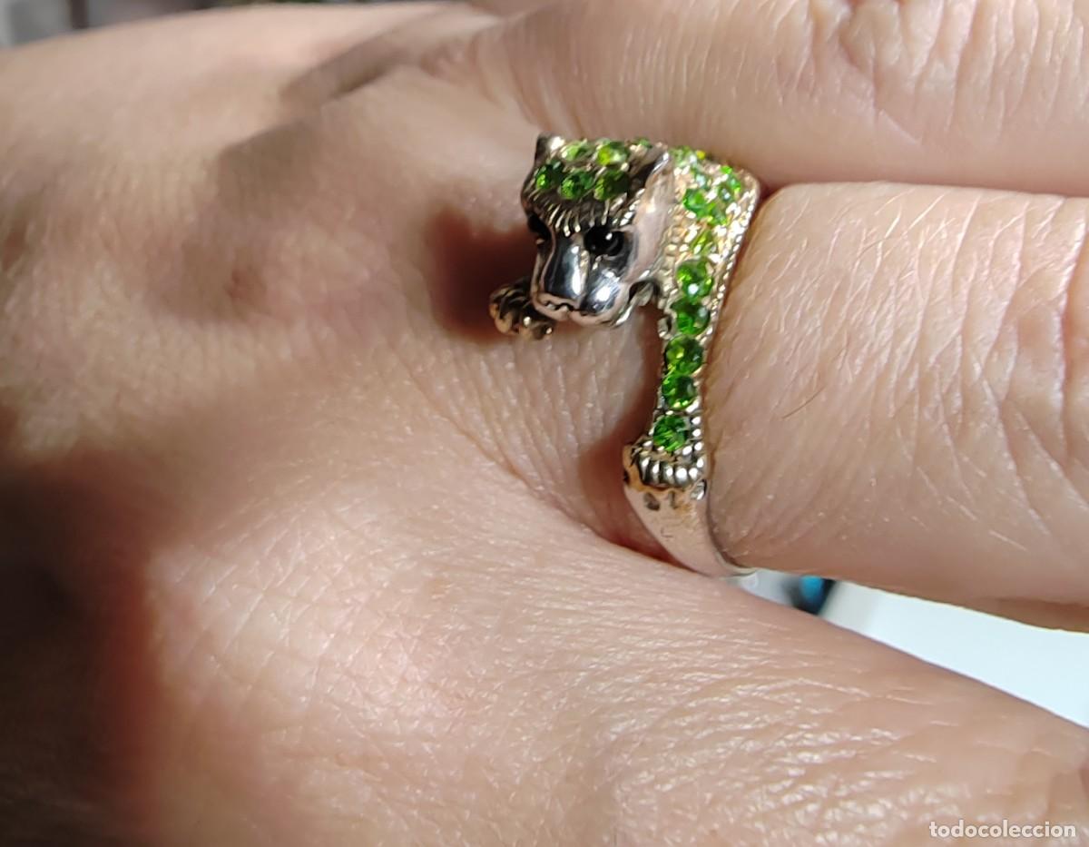 Joyeria: Anillo Plata de Ley y Tsavoritas Leopardo - Foto 9