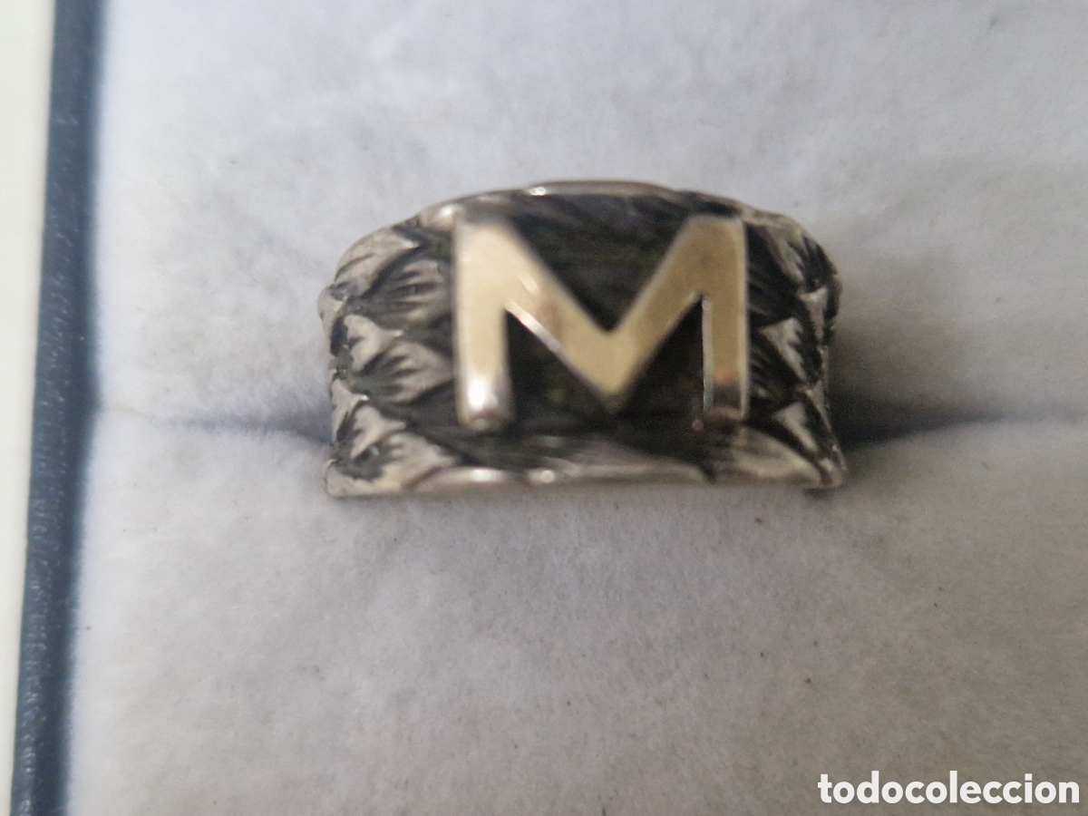 Joyeria: ANILLO PLATA LETRA M - Foto 1
