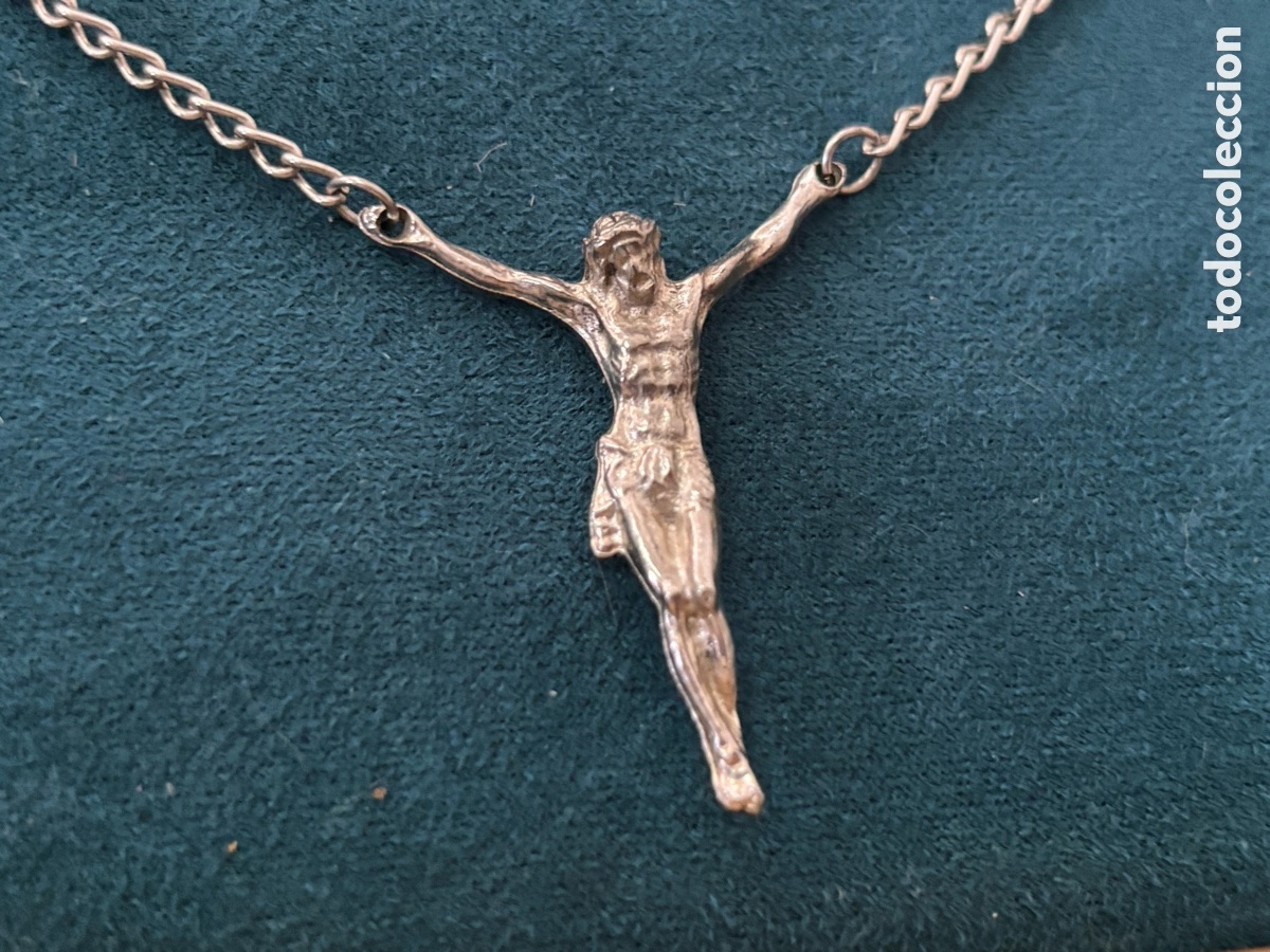 Joyeria: Cadena plateada con Cristo - Foto 1