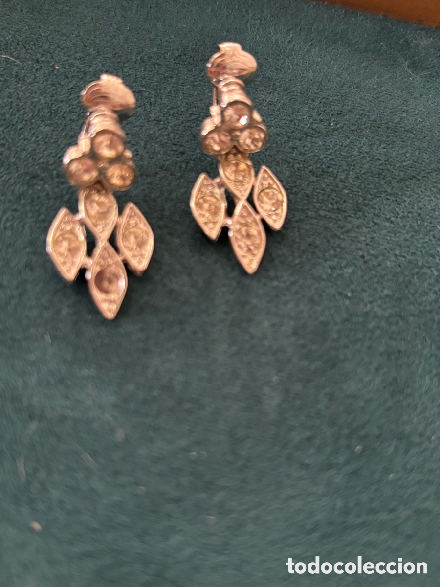 Joyeria: Pendientes de metal plateado y strass ( leer) - Foto 3