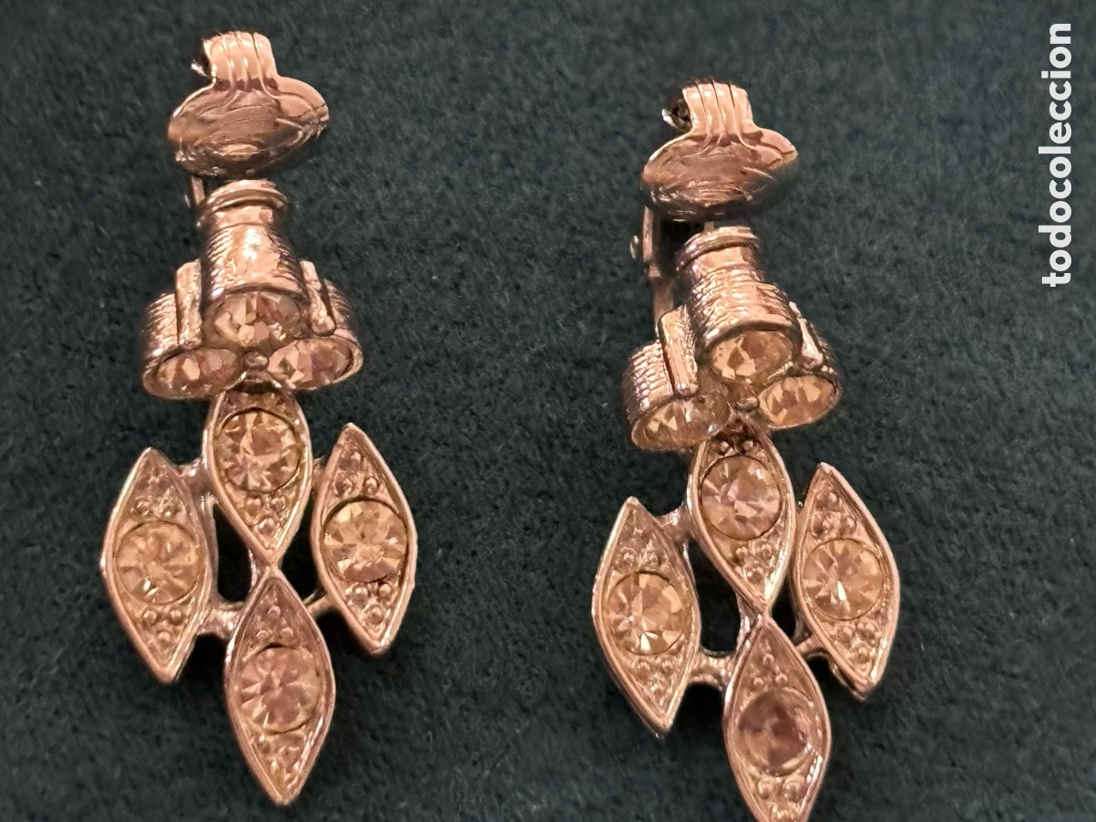 Joyeria: Pendientes de metal plateado y strass ( leer) - Foto 1