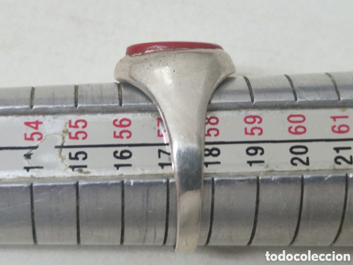 Joyeria: ANILLO DE PLATA DE LEY Y PIEDRA ROJA - Foto 5