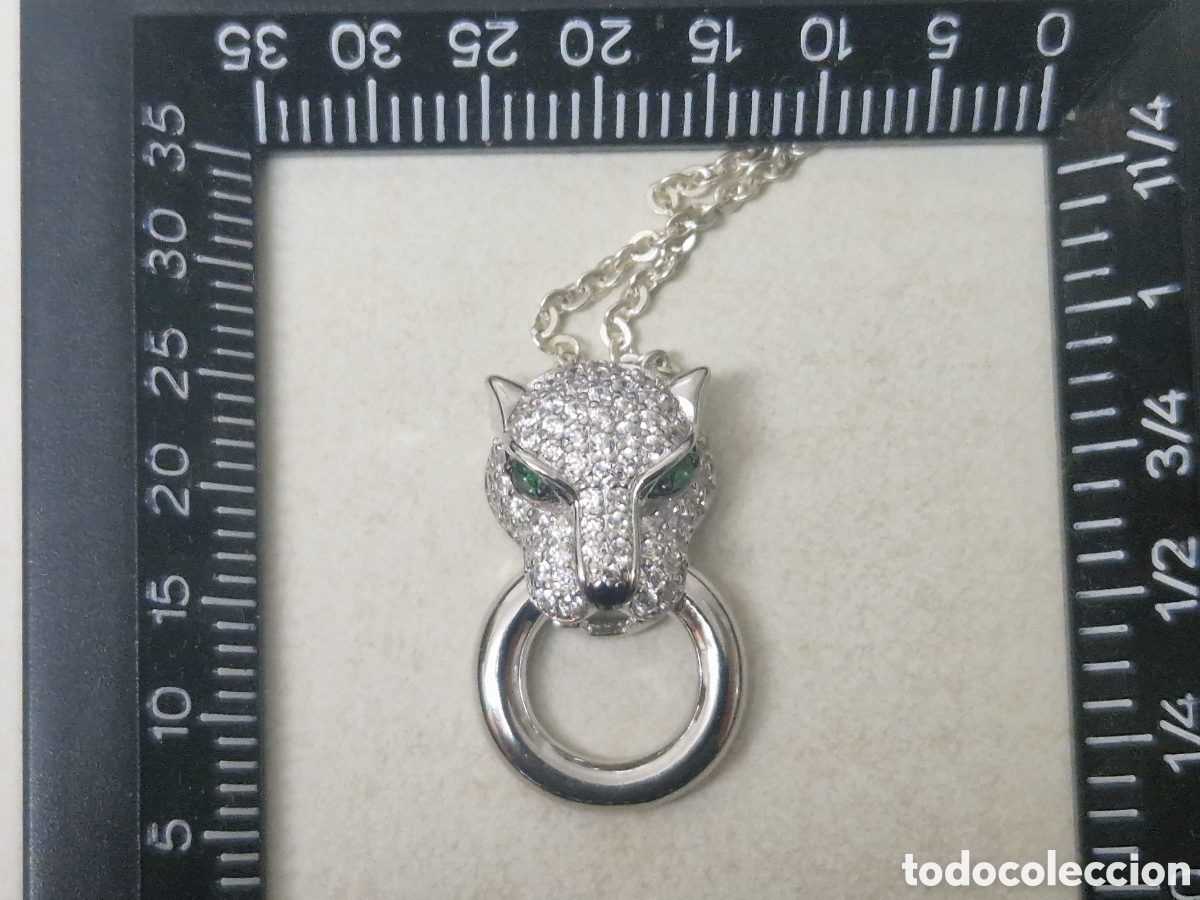 Joyeria: COLGANTE Y CADENA PLATA RODIADA PANTERA - Foto 8