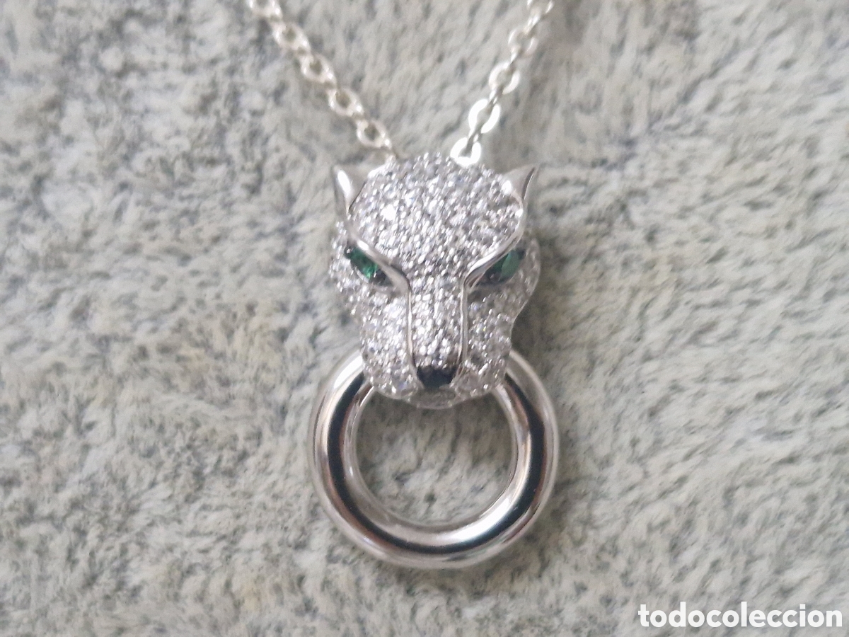 Joyeria: COLGANTE Y CADENA PLATA RODIADA PANTERA - Foto 1