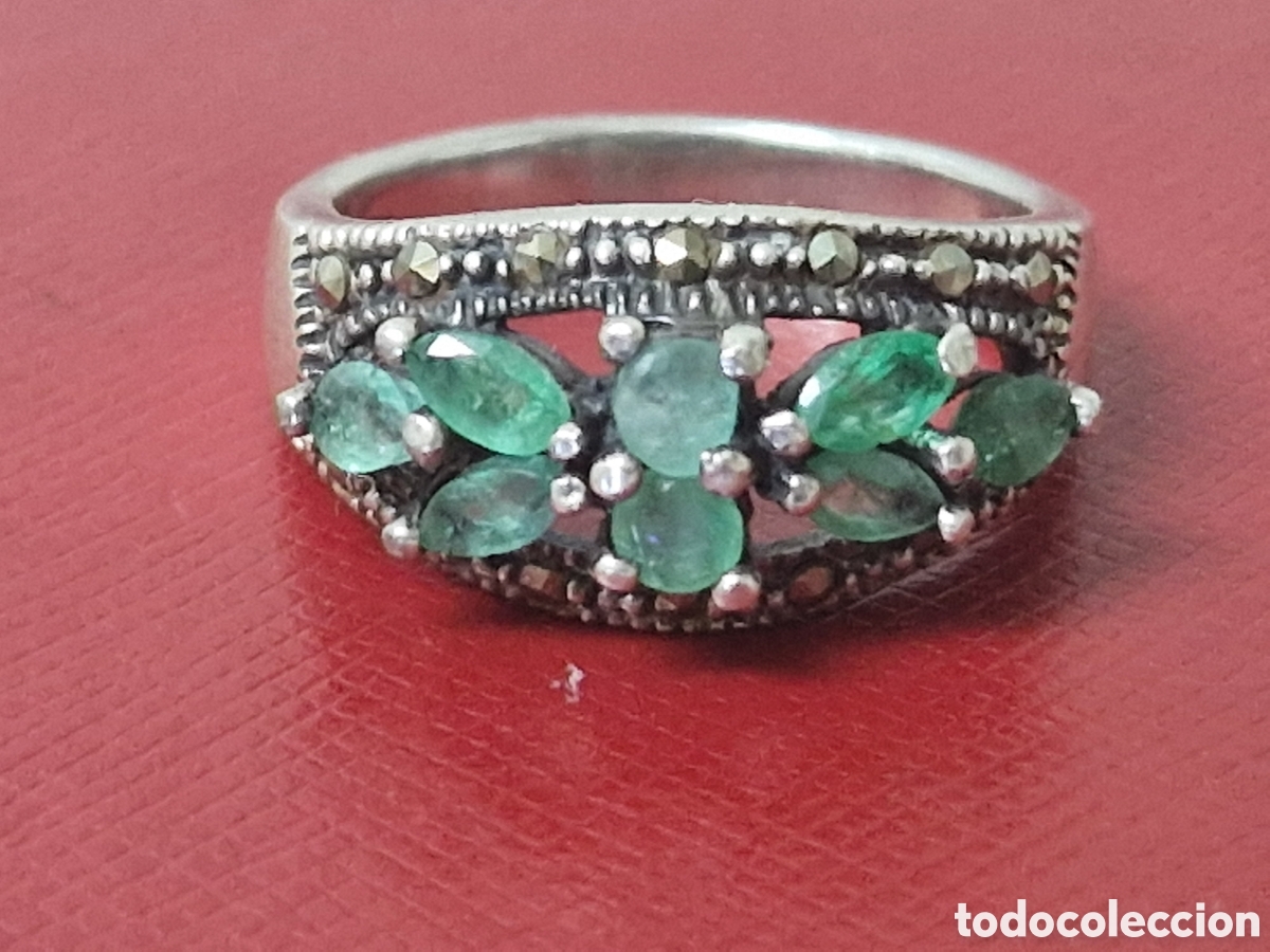 Joyeria: PRECIOSO ANILLO DD PLATA DE LEY ESMERALDAS - Foto 6