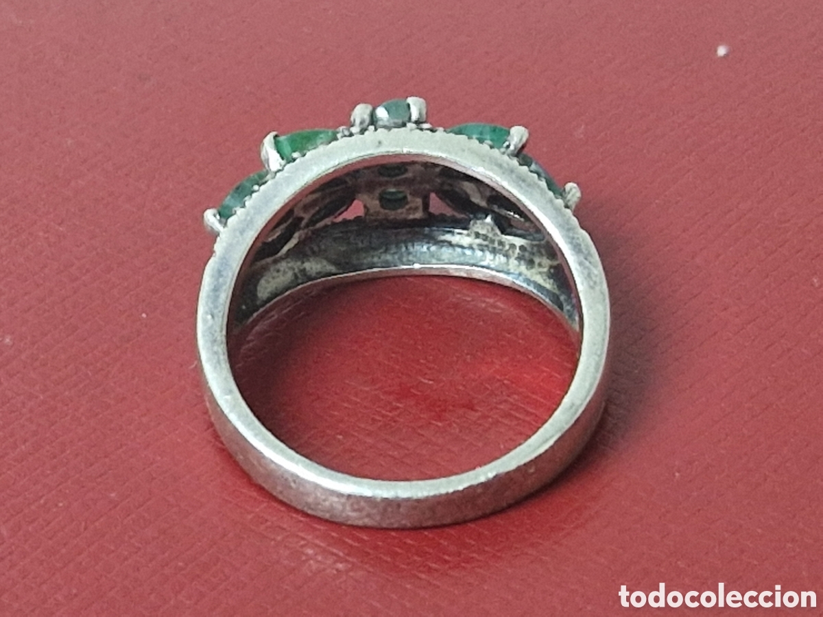 Joyeria: PRECIOSO ANILLO DD PLATA DE LEY ESMERALDAS - Foto 7