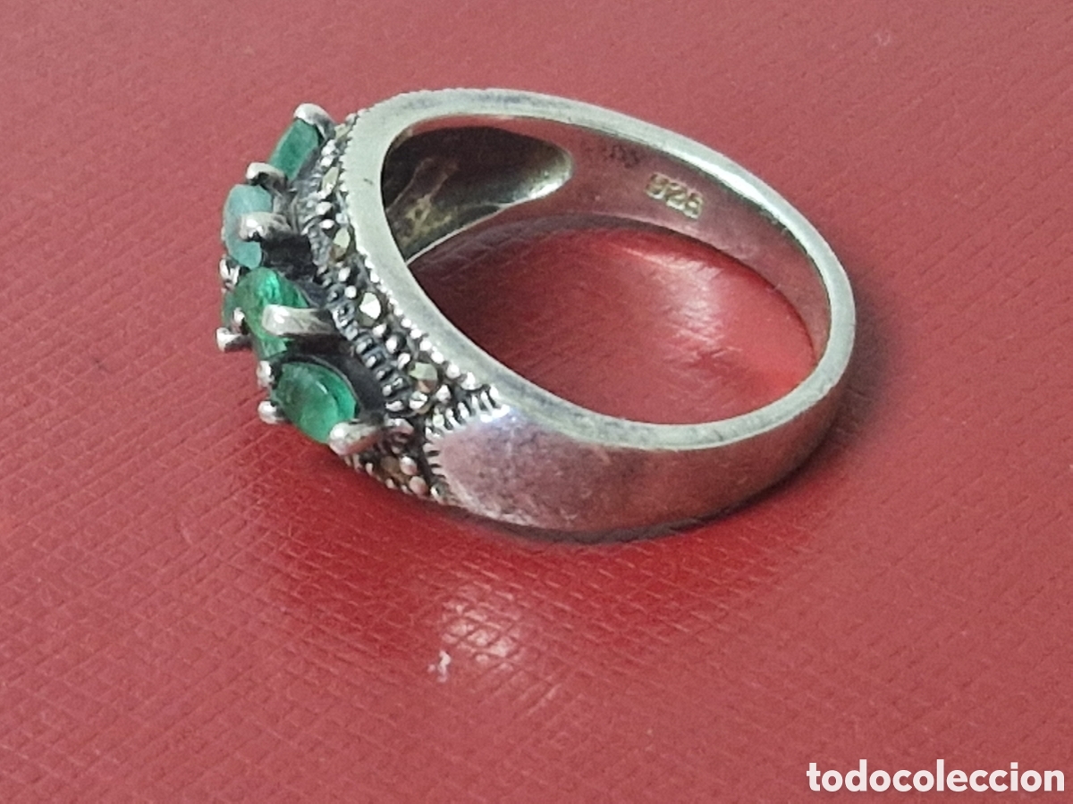 Joyeria: PRECIOSO ANILLO DD PLATA DE LEY ESMERALDAS - Foto 8