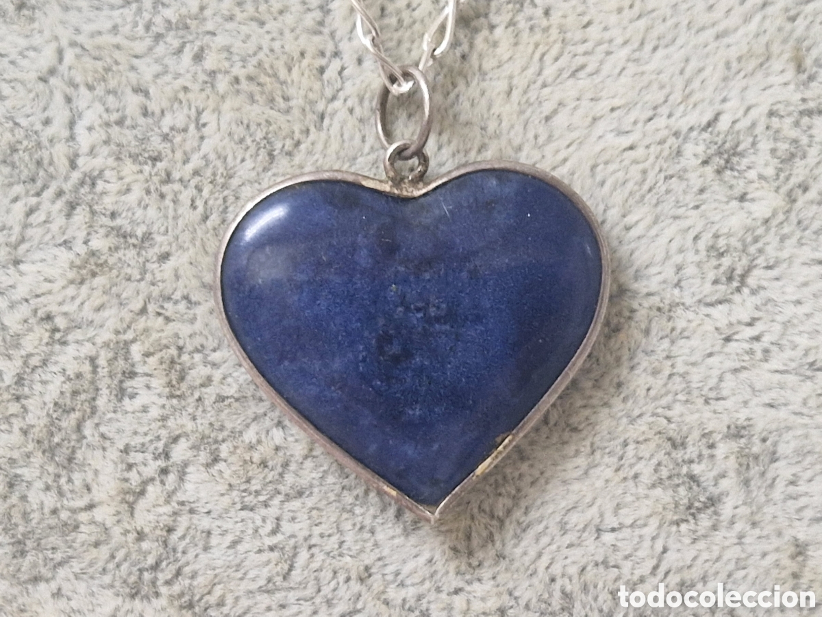 Joyeria: COLGANTE CORAZON PLATA Y LAPISZULI CON CADENA - Foto 2