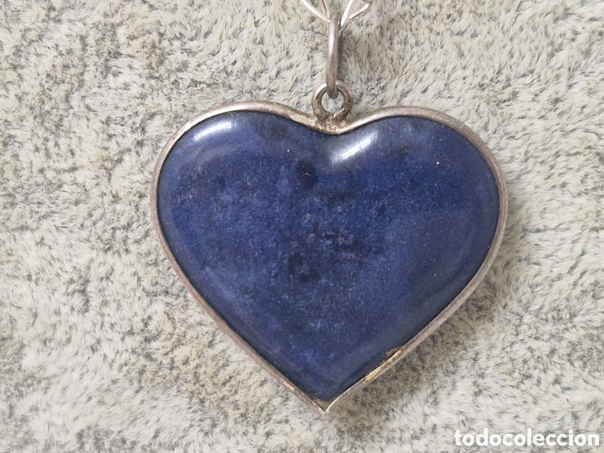 Joyeria: COLGANTE CORAZON PLATA Y LAPISZULI CON CADENA - Foto 3
