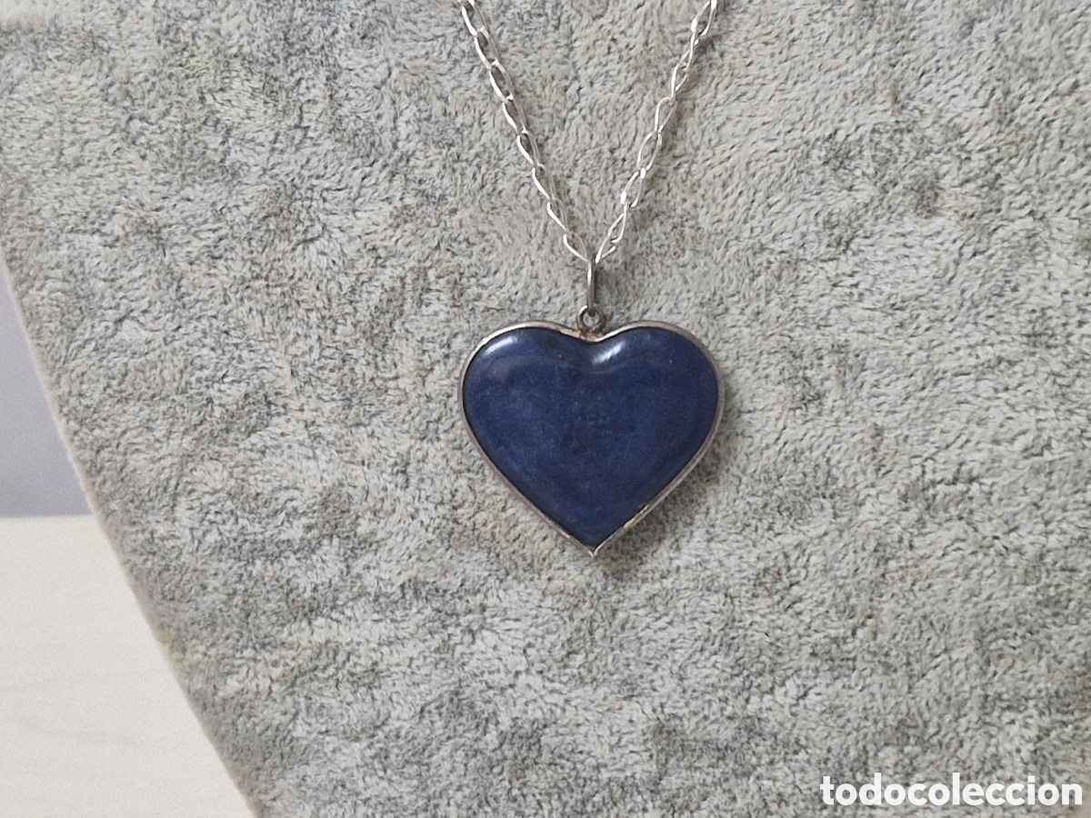 Joyeria: COLGANTE CORAZON PLATA Y LAPISZULI CON CADENA - Foto 4