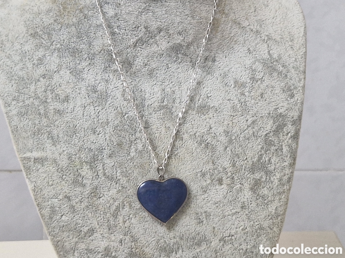 Joyeria: COLGANTE CORAZON PLATA Y LAPISZULI CON CADENA - Foto 5