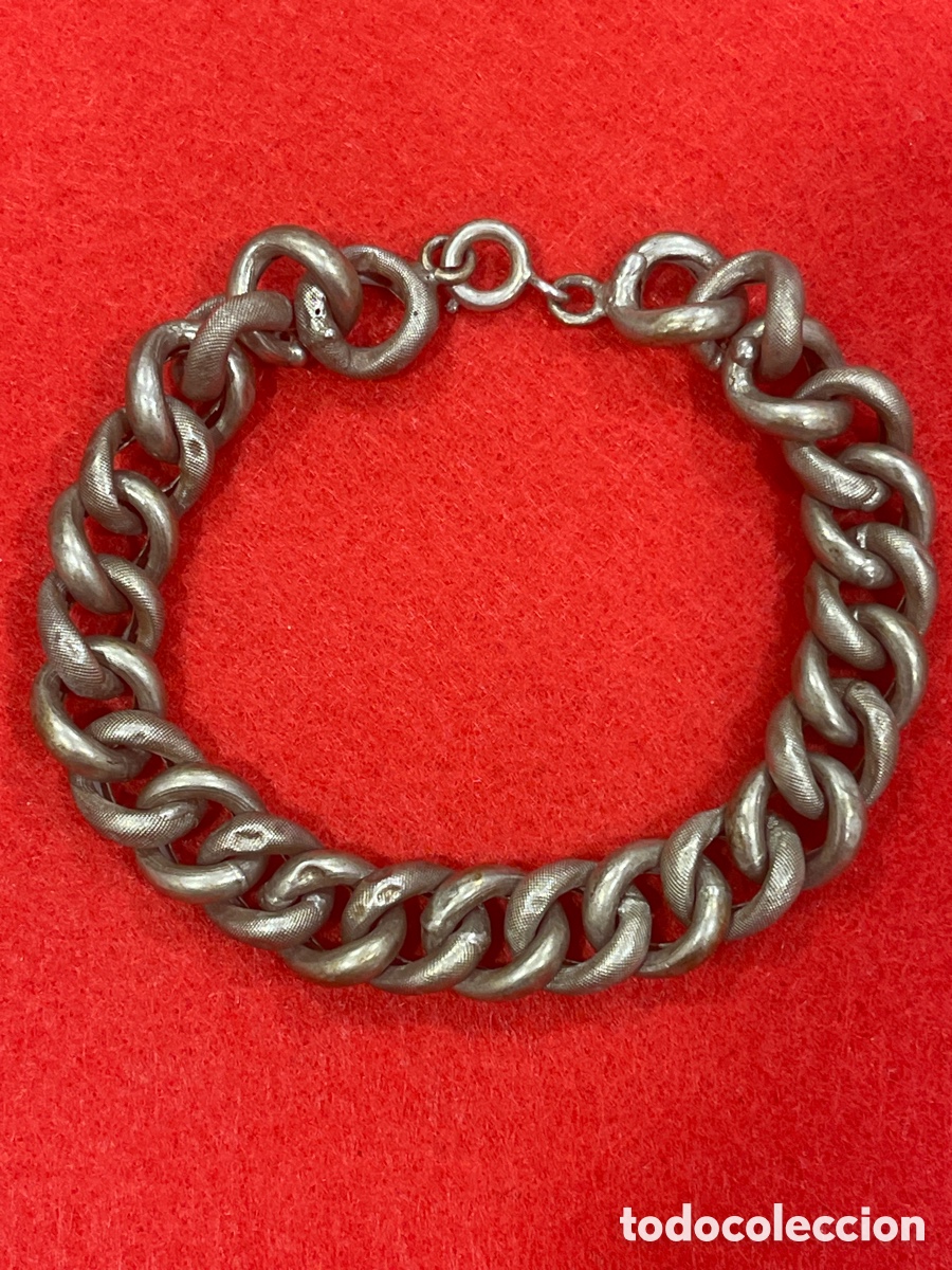 Joyeria: Pulsera de eslabones en plata de ley. - Foto 1