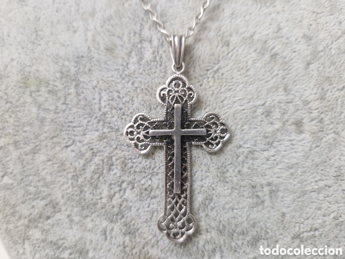 Joyeria: CRUZ GRANDE CON CADENA EN PLATA DE LEY - Foto 4