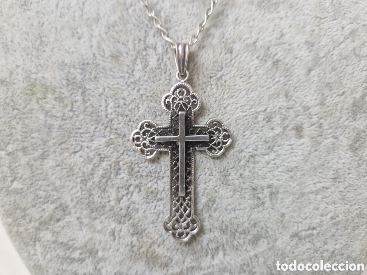 Joyeria: CRUZ GRANDE CON CADENA EN PLATA DE LEY - Foto 5