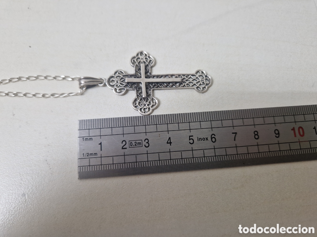 Joyeria: CRUZ GRANDE CON CADENA EN PLATA DE LEY - Foto 9