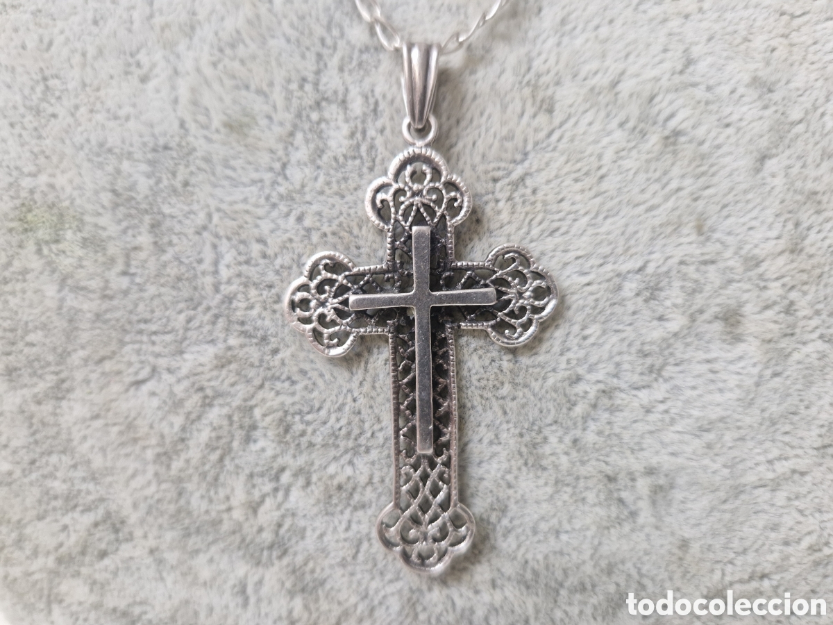 Joyeria: CRUZ GRANDE CON CADENA EN PLATA DE LEY - Foto 11