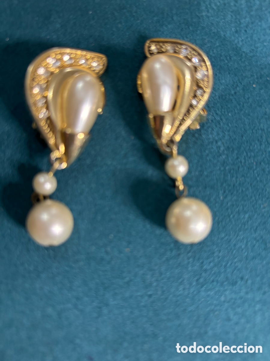 Joyeria: Pendientes vintage cierre de pinza - Foto 1