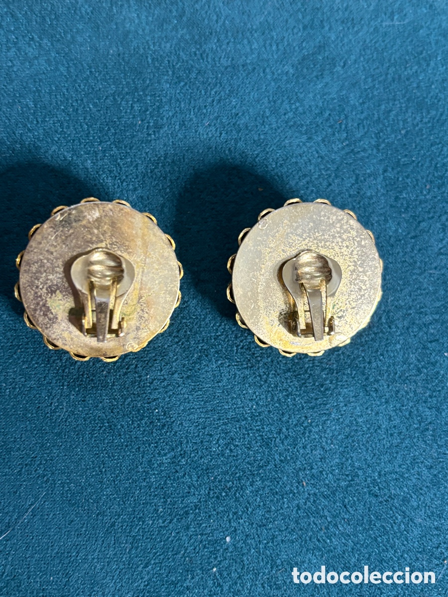 Joyeria: Pendientes dorados de metal - Foto 2