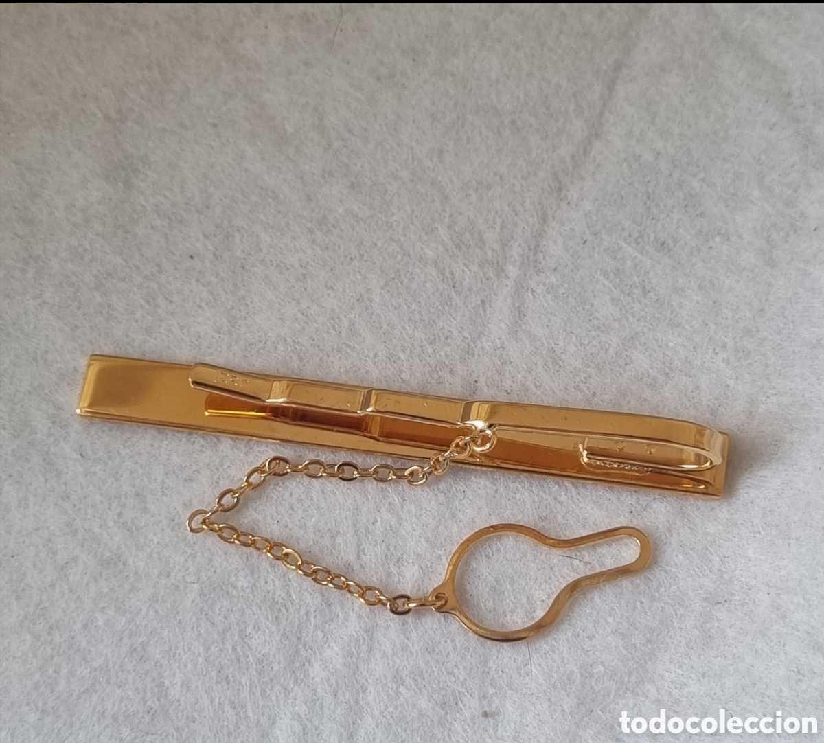 Joyeria: Pisacorbatas ba&ntilde;ado oro nuevo J - Foto 5