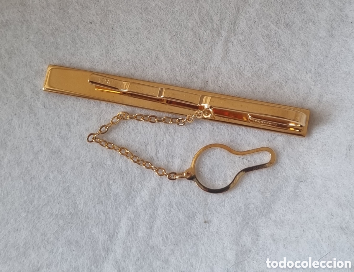 Joyeria: Pisacorbatas ba&ntilde;ado oro nuevo J - Foto 6