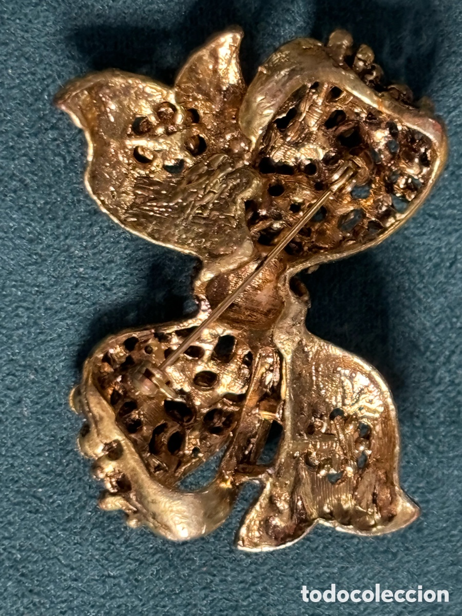 Joyeria: Broche de metal y strass - Foto 3