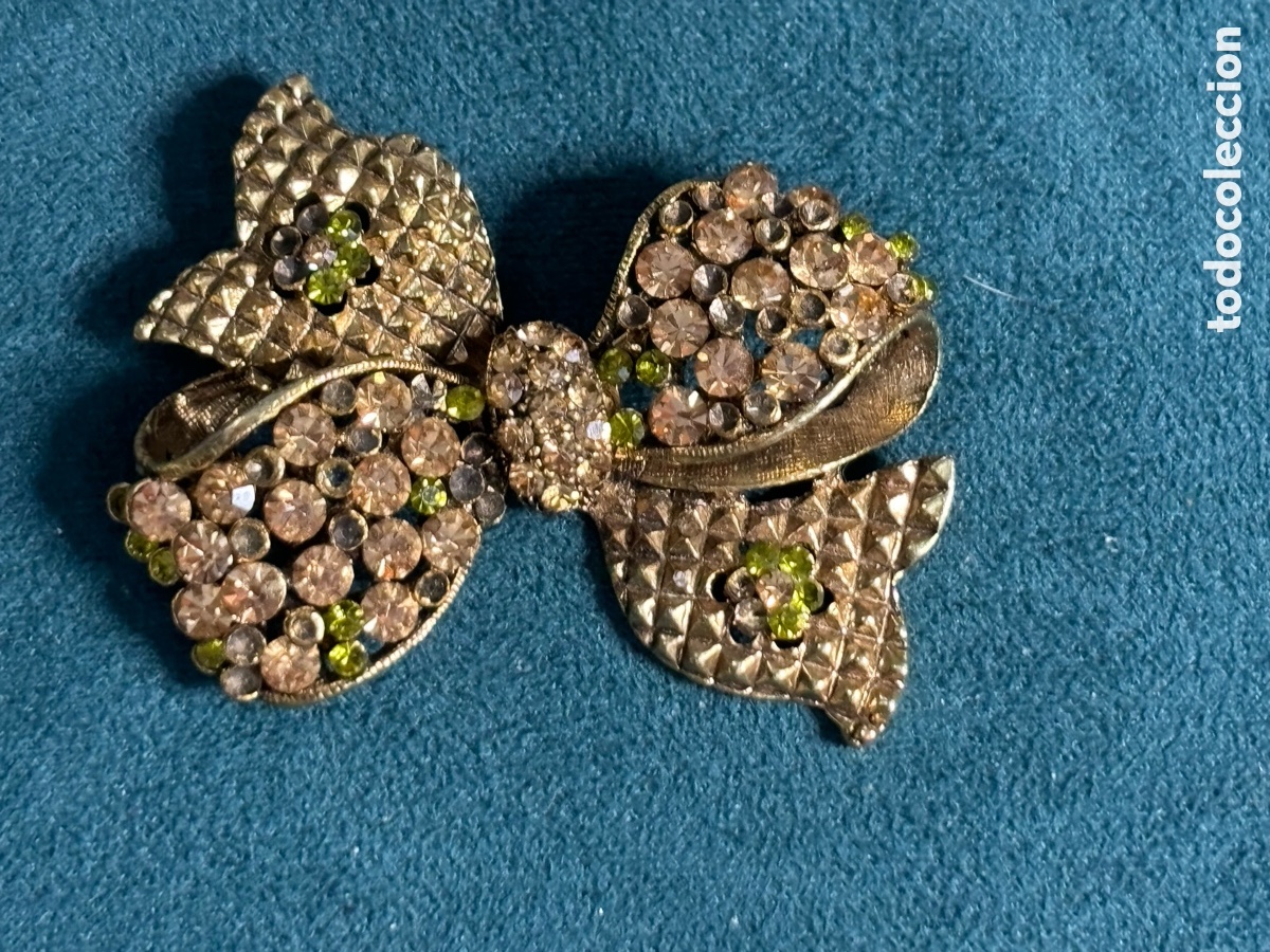 Joyeria: Broche de metal y strass - Foto 1