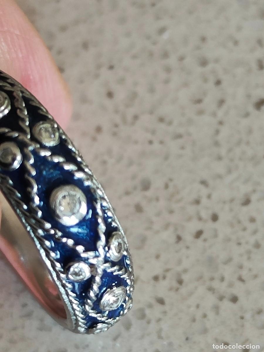Joyeria: ANILLO ORO BLANCO 18K ESMALTE Y BRILLANTES - Foto 4